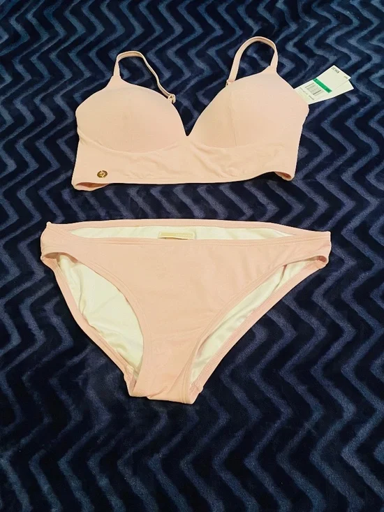 Michael Kors Blush Pink Padded Bikini Set size L - Picture 1 of 3